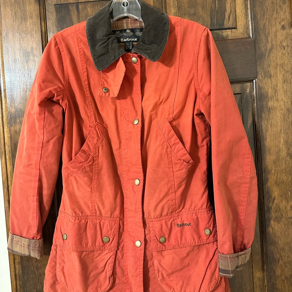 Barbour Burnt Orange Original Tartan Womens Jacket